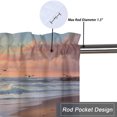 thumbnail image 5 of Beach Thermal Insulated Window Curtain Valance Ocean Sunrise Seagull Seaside Blue Sky Coastal Summer Rod Pocket Window Valance for Living Room Bathroom Bedroom Kitchen 54 by 18 in, 1 Panel, 5 of 6