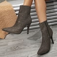 thumbnail image 5 of B91xZ Chaussures d'Automne pour Femmes 2023 Bottines Plates à Fermeture Éclair Extérieure, Marron 9, 5 of 5
