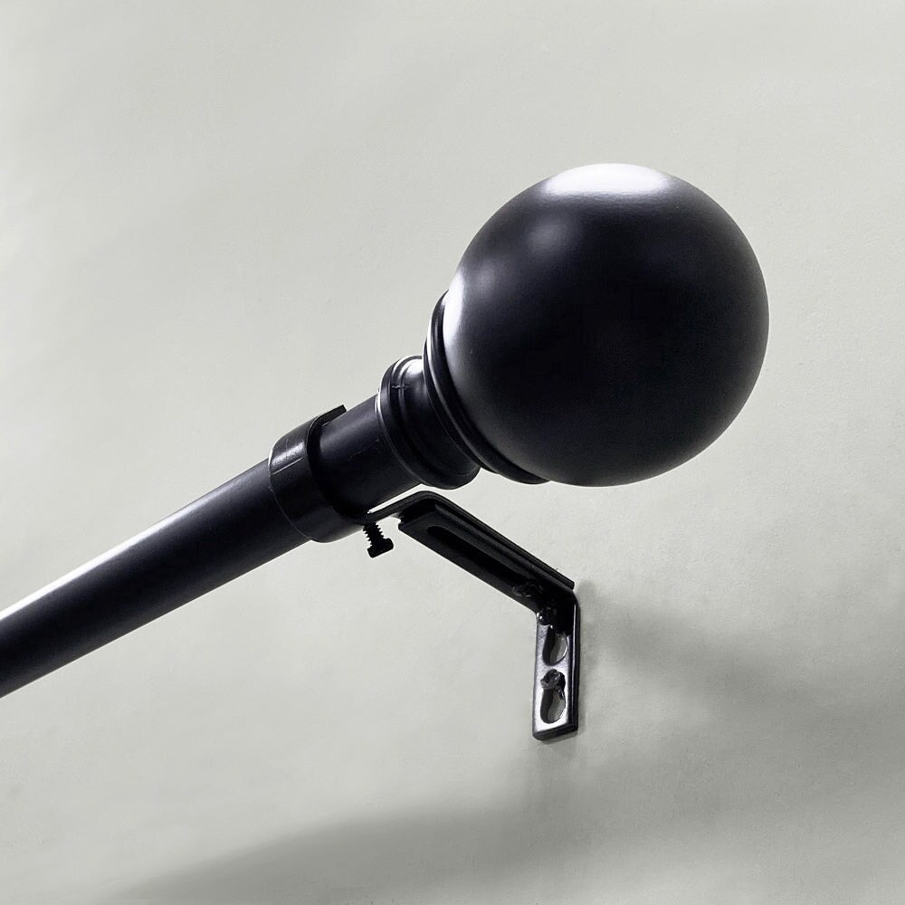 Lumi 1" Single Curtain Rod Brushed Nickel/Black/Oil Bronze-Ball finial 36"-72" - Oil Rubbed Bronze