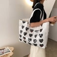 thumbnail image 4 of Bolsa Bolso de hombro de lona de gran capacidad para mujer a la moda (blanco) Ehuebsd Nuevos Originales, 4 of 8