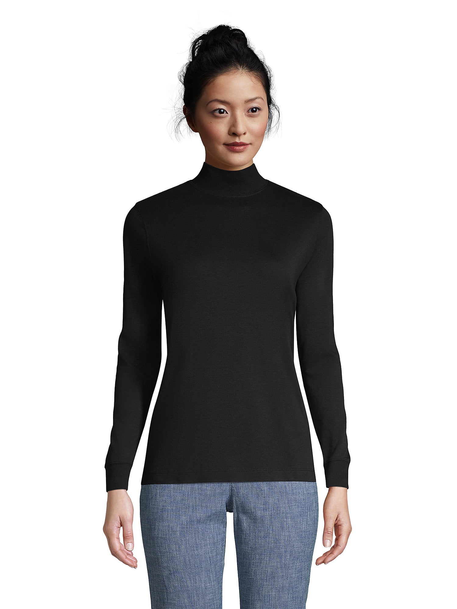 women's petite mock turtleneck
