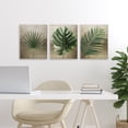 thumbnail image 2 of Stupell Industries Rustic Earthy Tropical Leaves 3 Piece Canvas Wall Art Set design by Anna Lischenko, 20 x 16, 2 of 7