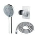 thumbnail image 1 of Injueey Cabezal de ducha de plástico desmontable multimodos ajustable antioxidante electrochapado que reemplaza el rociador de alta presión Juegos de accesorios de baño Tipo7 Injueey HA000632-06B, 1 of 6