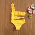 thumbnail image 6 of Sunisery Toddler Girl Oblique Shoulder Swimsuit Lotus Swimwear Bathing Suit, 6 of 6