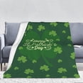 thumbnail image 5 of Luxury Plush St. Patrick''s Shamrock Blanket Clovers Green Gnome Leaf Saints Throw Blanket for Couch,Lightweight Soft and Warm Throws Blankets for Sofa Bed Living Room in Spring 40"x30", 5 of 6