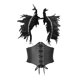 thumbnail image 4 of Chal de plumas artificiales, disfraz de Cosplay, fiesta, vestido elegante, capa gótica Con Faja Cincher, 4 of 8