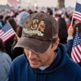 thumbnail image 5 of 250 Anniversary USA Hat 4th of July American Flag Cap Adjustable Retro Denim Hat Patriotic Commemorative Gift for Veterans History Lovers,Coffee, 5 of 6