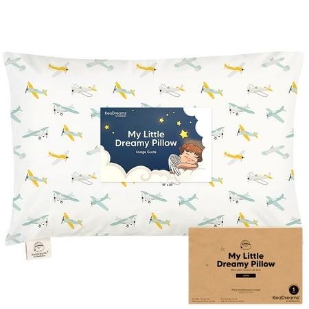 UPC: 0810019223938 | KeaBabies Jumbo Toddler Pillow with Pillowcase 14X20 Kids Pillow for Sleeping (Plane)