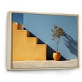 thumbnail image 2 of Designart "Harmonious Void In Yellow And Blue Minimalism" Minimalism Floater Framed Wall Art Living Room, 2 of 5