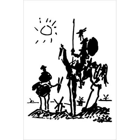 Don Quixote by Pablo Picasso 36x24 Art Print Poster Famous Painting Man of La