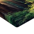 thumbnail image 2 of Ambesonne Nature Fitted Sheet, Nevada Morning Sun, Queen Size, Green Brown, 2 of 3