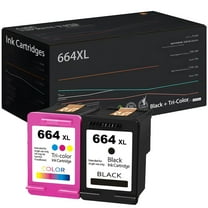 664XL High Yield Ink Cartridges, Compatible for HP Deskjet Ink Advantage 1115 2135 2138 2675 2676 3635 3638 3835 4535 5075 5078 5275 5278 Printers - Estimated Yield 600 Pages (1 Black 1 Tri-Color)