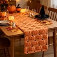 thumbnail image 6 of Thanksgiving Decorative Table Runner, Exquisite Embroidered Pumpkin Motif, Festive Table Banner, Elegant Dining Table Textile Ornament for Fall Harvest Holiday Home Tabletop Decoration, 6 of 7