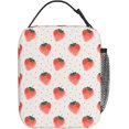 thumbnail image 2 of Strawberry Polka Insulated Lunch Bag, Reusable Lunch Box Tote Bag For Office Work Picnic Travel Women/Men, 2 of 6