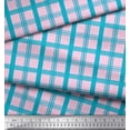 thumbnail image 2 of Soimoi Viscose Chiffon Fabric Check Check Decor Fabric Printed Yard 42 Inch Wide, 2 of 5
