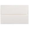 JAM A8 Strathmore Invitation Envelopes, 5 1/2 x 8 1/8, Bright White Pinstripe, 50/Pack