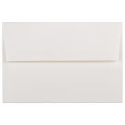 JAM A8 Strathmore Invitation Envelopes, 5 1/2 x 8 1/8, Bright White Pinstripe, 50/Pack