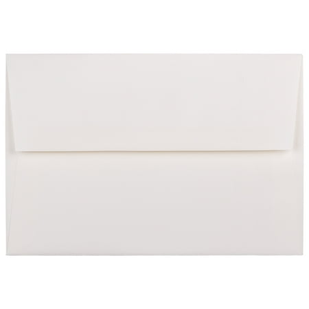 JAM A8 Strathmore Invitation Envelopes, 5 1/2 x 8 1/8, Bright White Pinstripe, 50/Pack