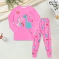 thumbnail image 2 of Hessimy Toddler Boys Girls Spring Summer 2Pcs Long Sleeve Sweatshirt Elastic Waist Pants Sweatsuit, Pullover Casual Set(Hot Pink,7-8 Years), 2 of 7