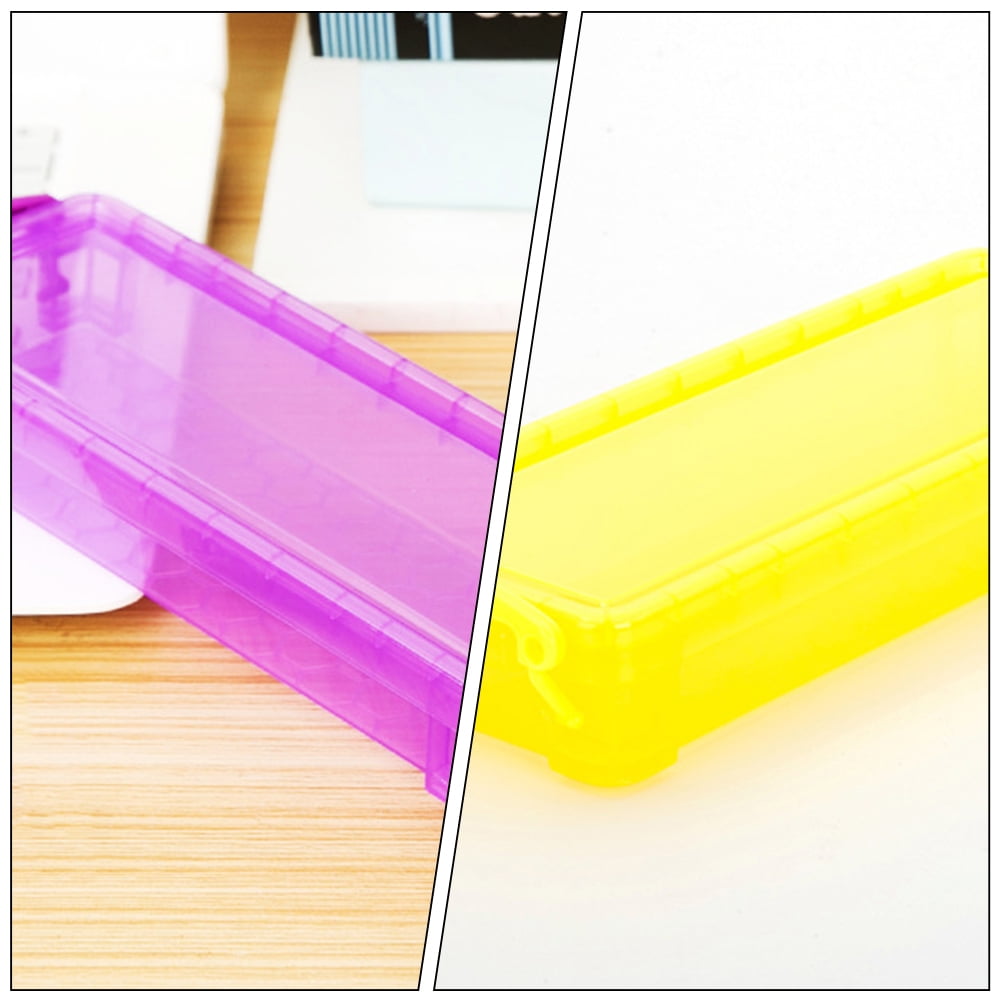 FRCOLOR  8 Pcs Pencil Packing Organizer Plastic Storage Container Boxes Travel