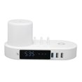 thumbnail image 1 of Table Lamp Wireless Charger, 100V-240V Colourful Night Light Multifunctional Wireless Charger Clock  For Bedroom US Plug, 1 of 8