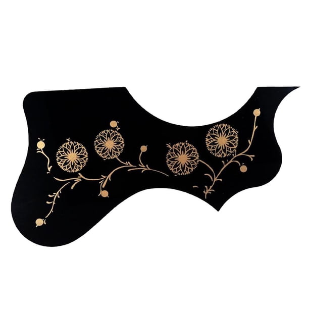 41" Golpeador decorativo antiarañazos para guitarra acústica, para guitarra folk, lado derecho, color negro.
