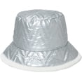 thumbnail image 4 of CoCopeaunts Metal Leather Wave Men Bucket Hat Plush Thickened Winter Keep Warm Basin Hat Reversible Fisherman Hat for Women, 4 of 8