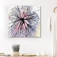 thumbnail image 1 of PixonSign Canvas Print Wall Art Purple & Pink Flower Line Art Botanical Wilderness Illustrations Modern Art Glam Colorful Multicolor Pastel for Living Room, Bedroom, Office - 24"x24", 1 of 5