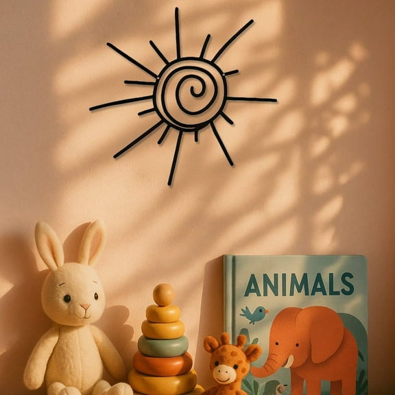 Bohemian Sunburst Metal Wall Art - Extra Large Boho Wall Decor for Indoor & Outdoor Use, Weather-Resistant Geometric Wall Hanging for Living Room, Bedroom, Patio, Garden -Wall Sculpture