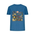 thumbnail image 2 of ALLLIST Blue Womens Tops Clearance Under $10 Floral Crew Neck Short Sleeve Basic Casual T-Shirts Printed Womens Blouses, 2 of 4