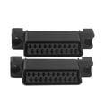 thumbnail image 1 of Conector de socket Scart vertical de 21 pines, 2 piezas, color negro CS-102, 1 of 1