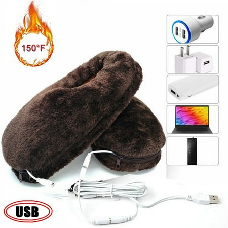 

Herrnalise Men Women Winter Plush Interface Hiding USB Charger Electric Warm Shoes Discount