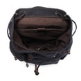 thumbnail image 4 of KAUKKO Vintage Casual Canvas and Leather Rucksack Backpack, 1Black, 4 of 5