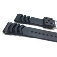 thumbnail image 2 of Bandini Black Rubber Sports Watch Band Strap for Seiko Diver Models and more, Ocean Ripples ( 22mm), 2 of 7