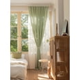 thumbnail image 5 of Xiao Hua Cortinas largas con bolsillo para barra - 1 cortina verde para dormitorio, 244*132 cm, poliéster, ideales para privacidad y control de la luz. Estilo A, 5 of 5