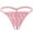 Pink, variant on VONCOS Womens Lace Thongs 3 Pack No Show, Seamless Underwear Soft Stretch Low Rise Panties in Black Pink Red,Size Free Size