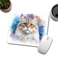 thumbnail image 3 of Persian Cat Watercolor Style Mouse Pad Low Profile Gaming Mat, 3 of 7