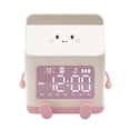 thumbnail image 1 of Alarm Clock Silent Snooze Function Digital Clock for Student Kids Girls Boys Pink, 1 of 8