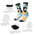 thumbnail image 3 of Masiiu Bluey Pattern Adult Crew Socks, Breathable Color-Block Mid-Calf Socks, Comfortable for Daily Wear and Sports, 3 of 6