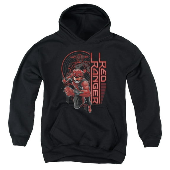 Power Rangers Red Ranger Youth Pullover Hoodie Sweatshirt Black
