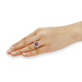 thumbnail image 3 of Men's Sterling Silver Art Deco Design 2.5ct Simulated Ruby CZ Cocktail Ring ( Size 5 to 9 ), 3 of 4