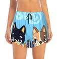 thumbnail image 4 of Lsque Bluey Printed Women's Running Shorts with Liner Pockets,Elastic Quick Dry Workout Athletic Gym Yoga Shorts,Womens High Waist Shorts-X-Large, 4 of 9
