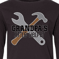 thumbnail image 4 of Inktastic Grandpa Little Helper Long Sleeve Youth T-Shirt, 4 of 5