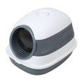 thumbnail image 4 of Cat Toilet Litter Box, Fully Enclosed Hooded Cat Litter Pan Foldable TPE With Lid Shovel For Home, 4 of 8