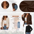 thumbnail image 3 of SUNBS Long Sleeve Sweaters for Women Cropped Cardigan Womens Lightweight Blouse Fashion Knit Top Button Up Clothes, 3 of 8