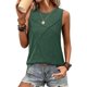 thumbnail image 1 of Camiseta Sin Mangas Informal de Cuello Redondo y Corte Holgado para Mujer, Color Verde XXL, 1 of 9