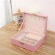 thumbnail image 3 of Jewelry Box Organizer for Women Girls, 2 LayerS Large Men Jewelry Storage Case, PU Leather Display Jewellery Holder (Pink), 3 of 5