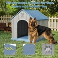 thumbnail image 5 of Large Dog House Outdoor Indoor for Medium Large Dogs, Durable Plastic Waterproof Doghouse with Air Vents and Elevated Floor, Easy Clean and Assemble (Blue, 36.2''L×38''W×38''H), 5 of 8