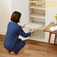 thumbnail image 5 of 4 Pack Wire Rack Covers, 24x12" Faux Wood Shelf, Waterproof Wood-Grain Wire Shelving Toppers for Kitchen & Closet Pantry, White, 5 of 8