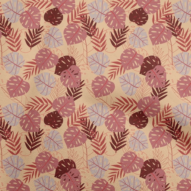 oneOone Viscose Chiffon Light Peach Fabric Tropical Sewing Craft Projects Fabric Prints By Yard 42 Inch Wide